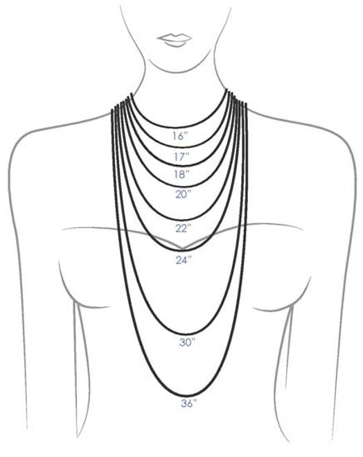 Necklace Size Guide | Mooi Jewellery