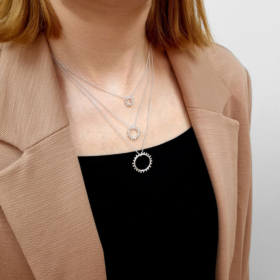 Thumbnail: Sterling silver layering necklaces