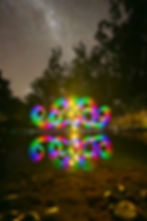 Composite light painting photo.