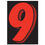 Thumbnail: 7 1/2" Number Window Stickers Fl. Red/Black