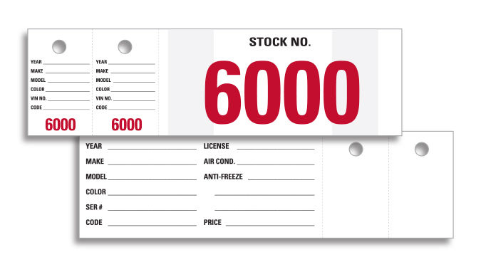 Thumbnail: Vehicle Stock Numbers with Key Tags