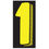 Thumbnail: 7 1/2" Number Window Stickers Yellow/Black