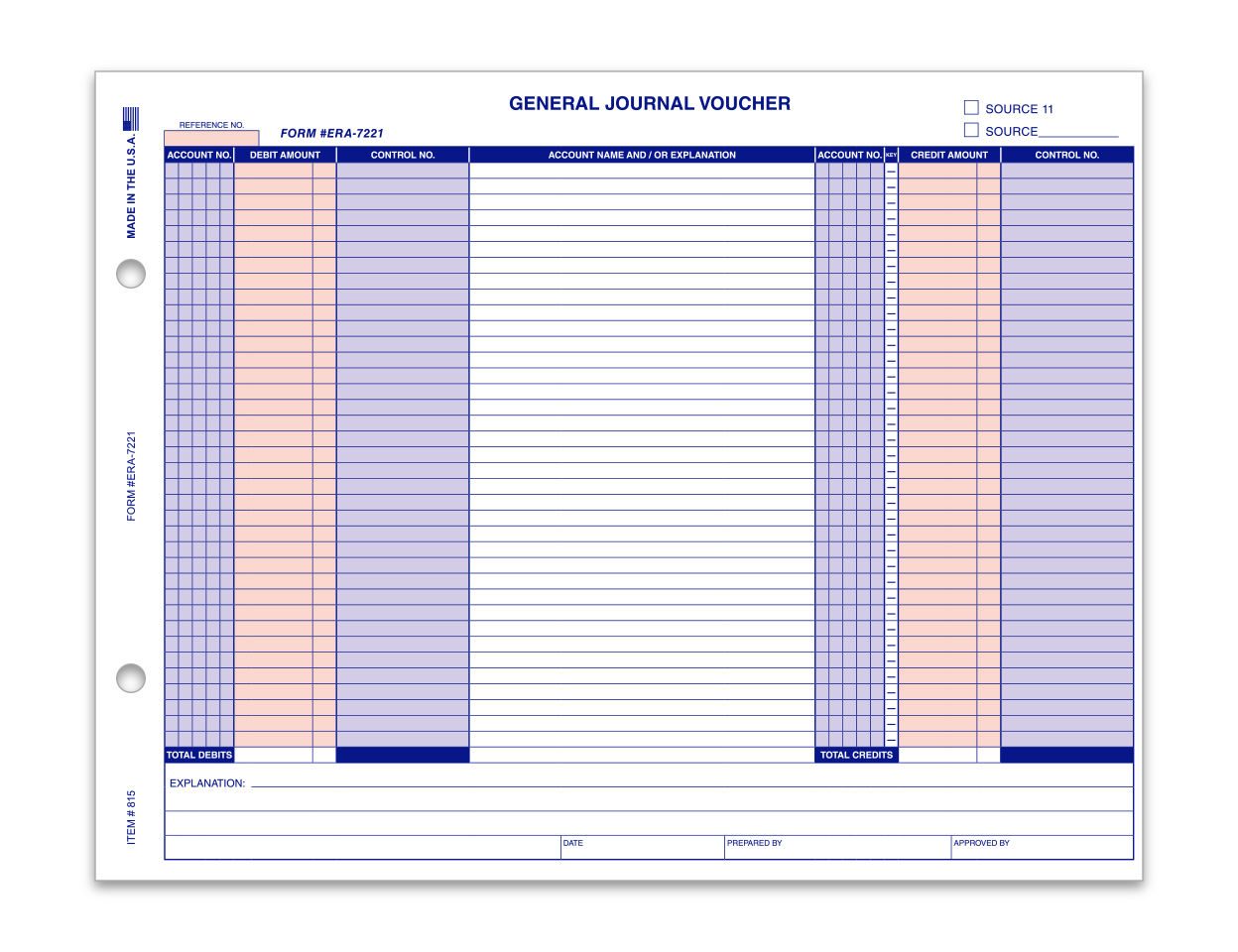 General Journal Vouchers