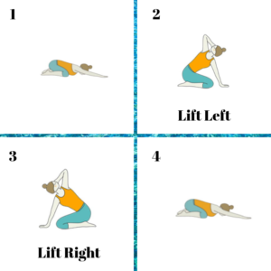 Yoga for Digestion: Dynamic child pose