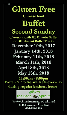 Upcoming dates for the Bean Sprout Gluten Free Chinese Buffet Toronto