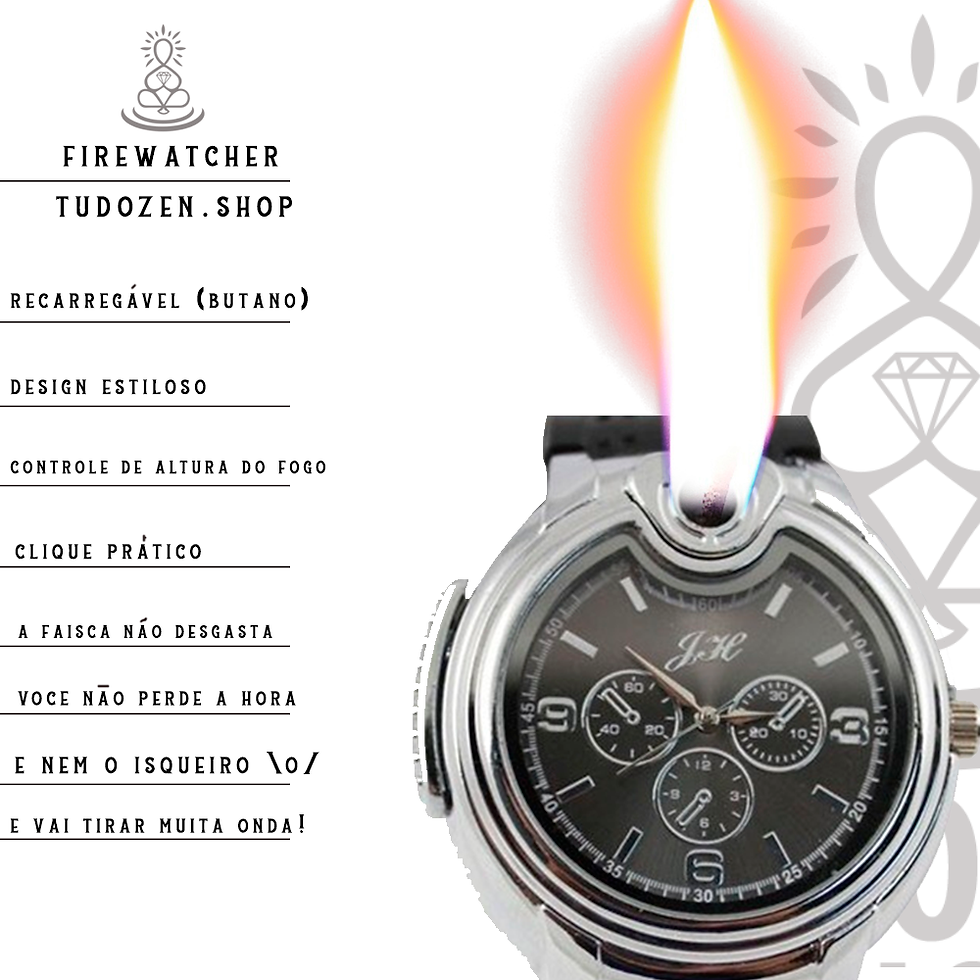 Miniatura: Relógio e Isqueiro de pulso Firewatcher Unissex