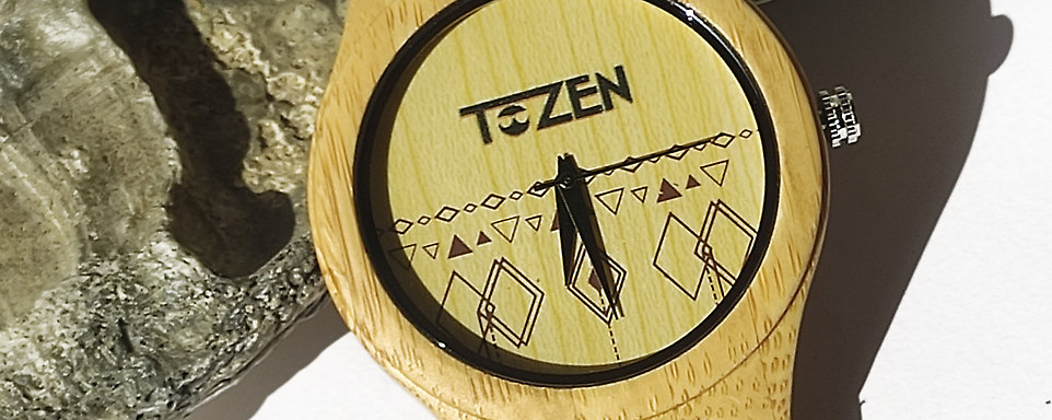 Relógio de Madeira Guaracy Tozen  Analógico Artesanal de bambú