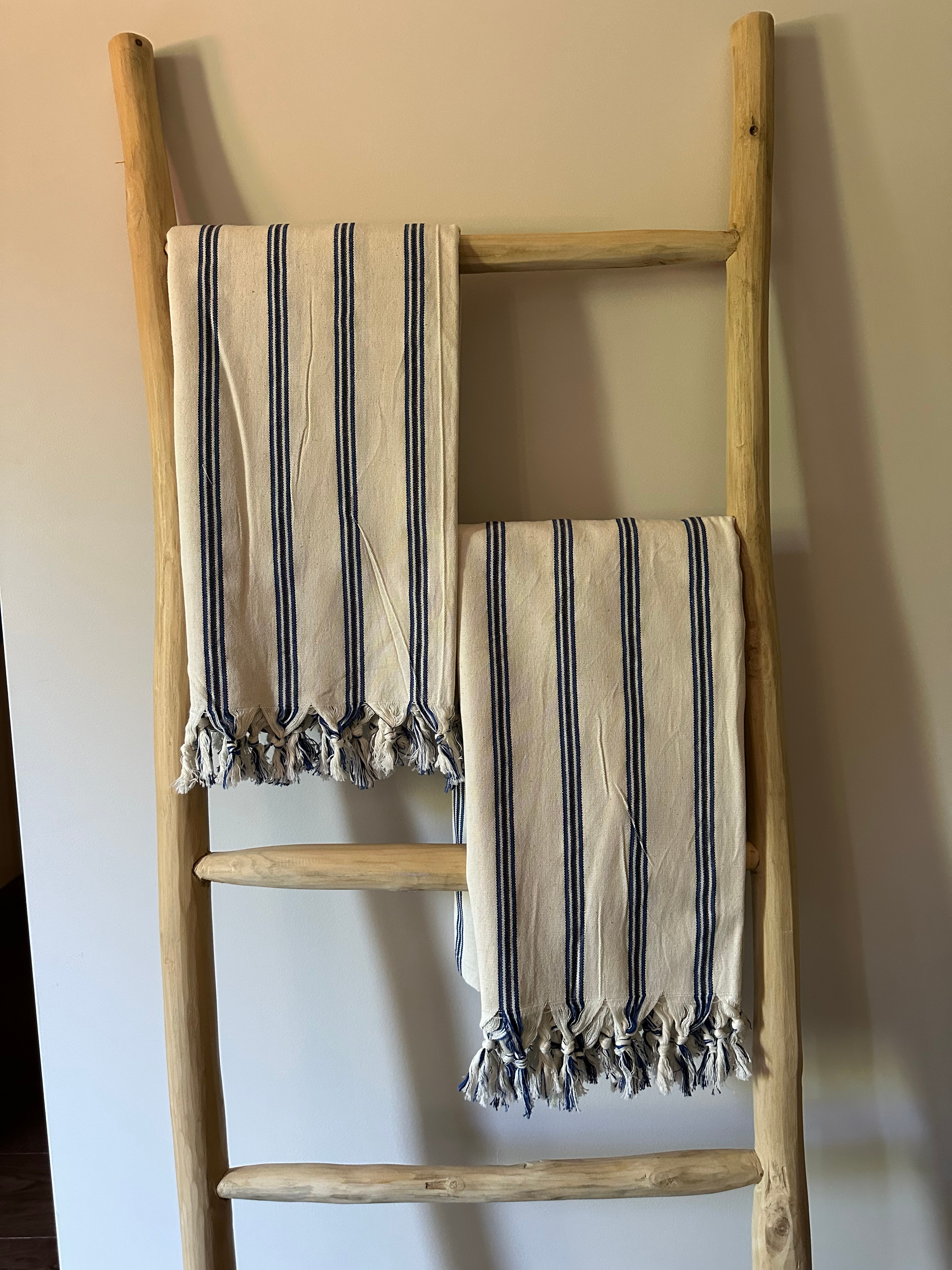 The Collective Turkish Towel - Navy Blue Stipe