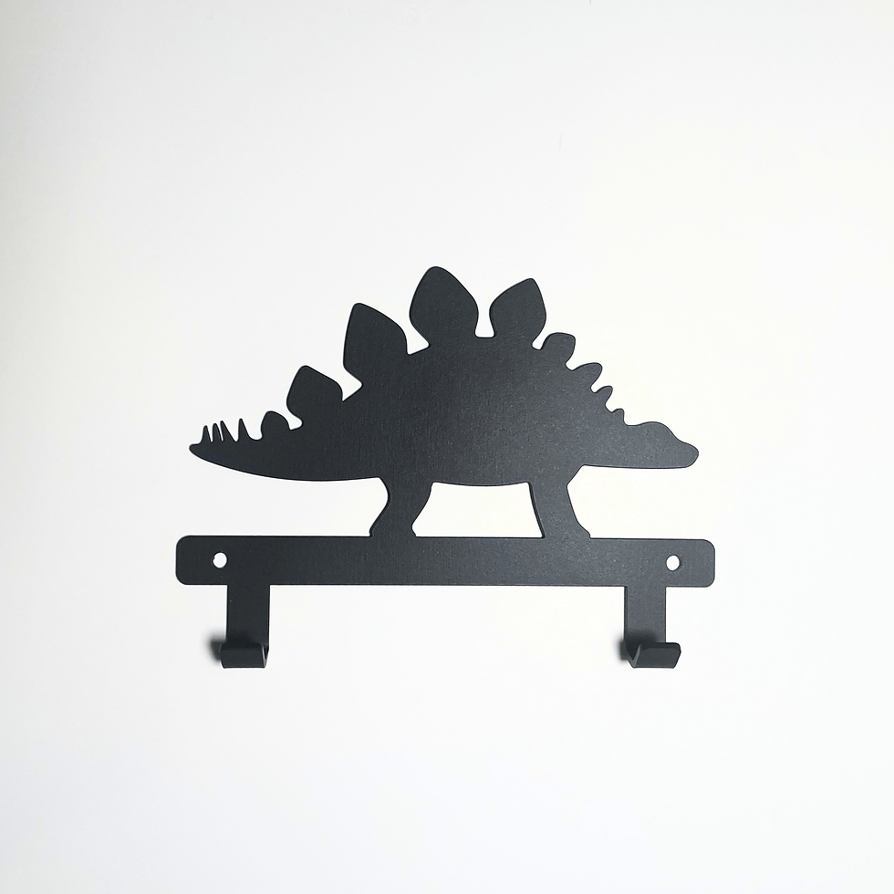 Thumbnail: Stegosaurus metal dinosaur hook for room decor.