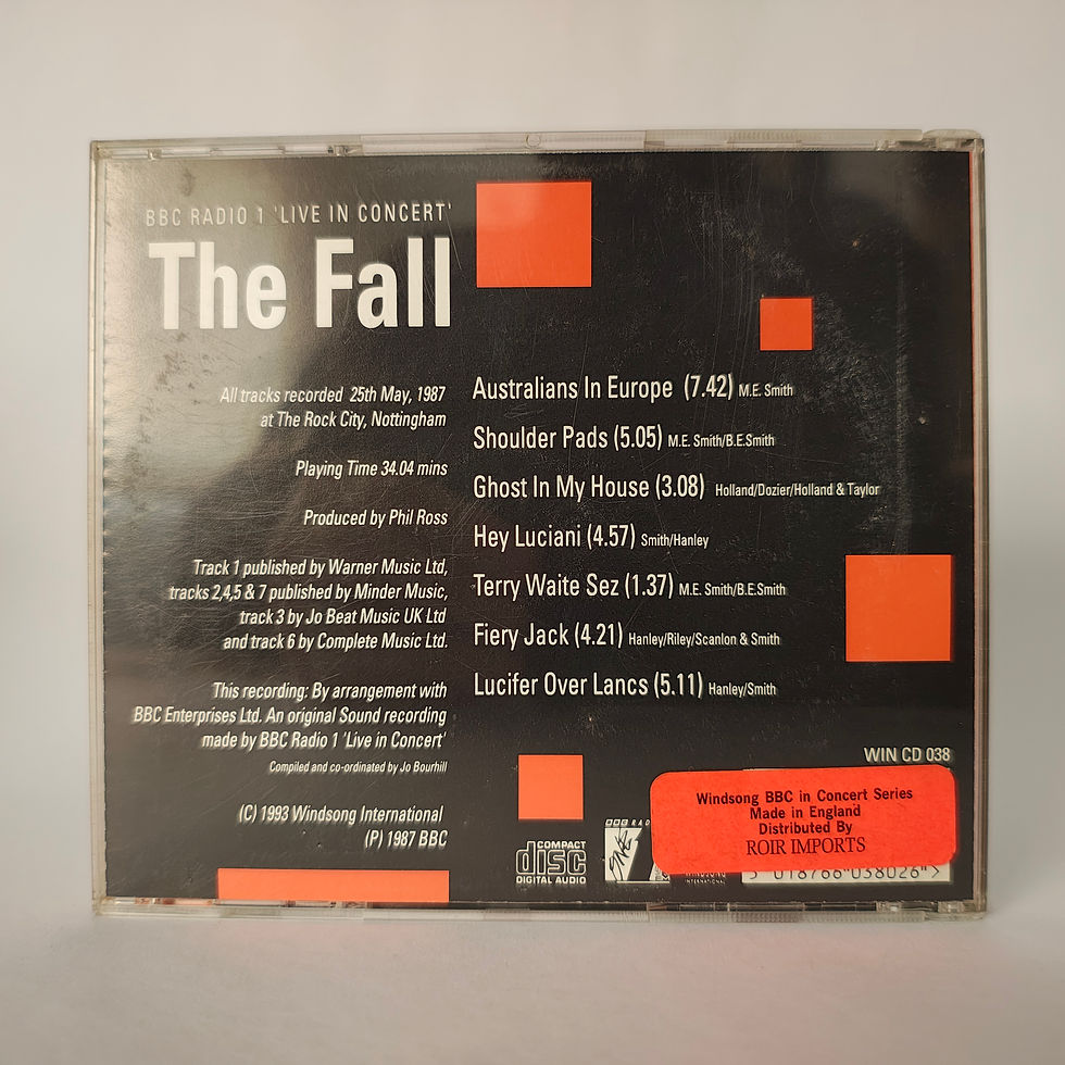 Miniatura: CD The Fall BBC Radio 1 Live in Concert