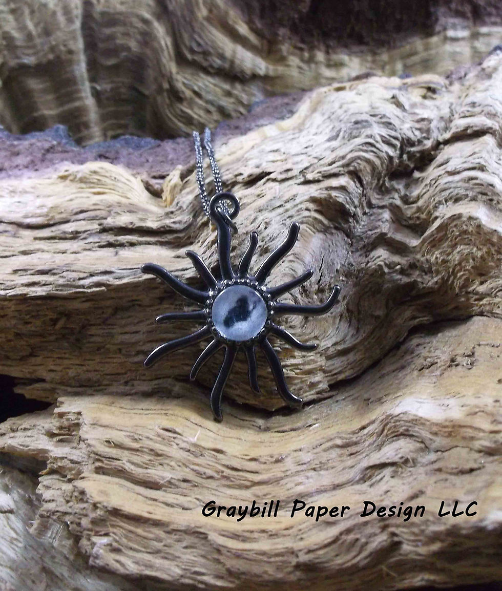 Gunmetal Sun Pendant