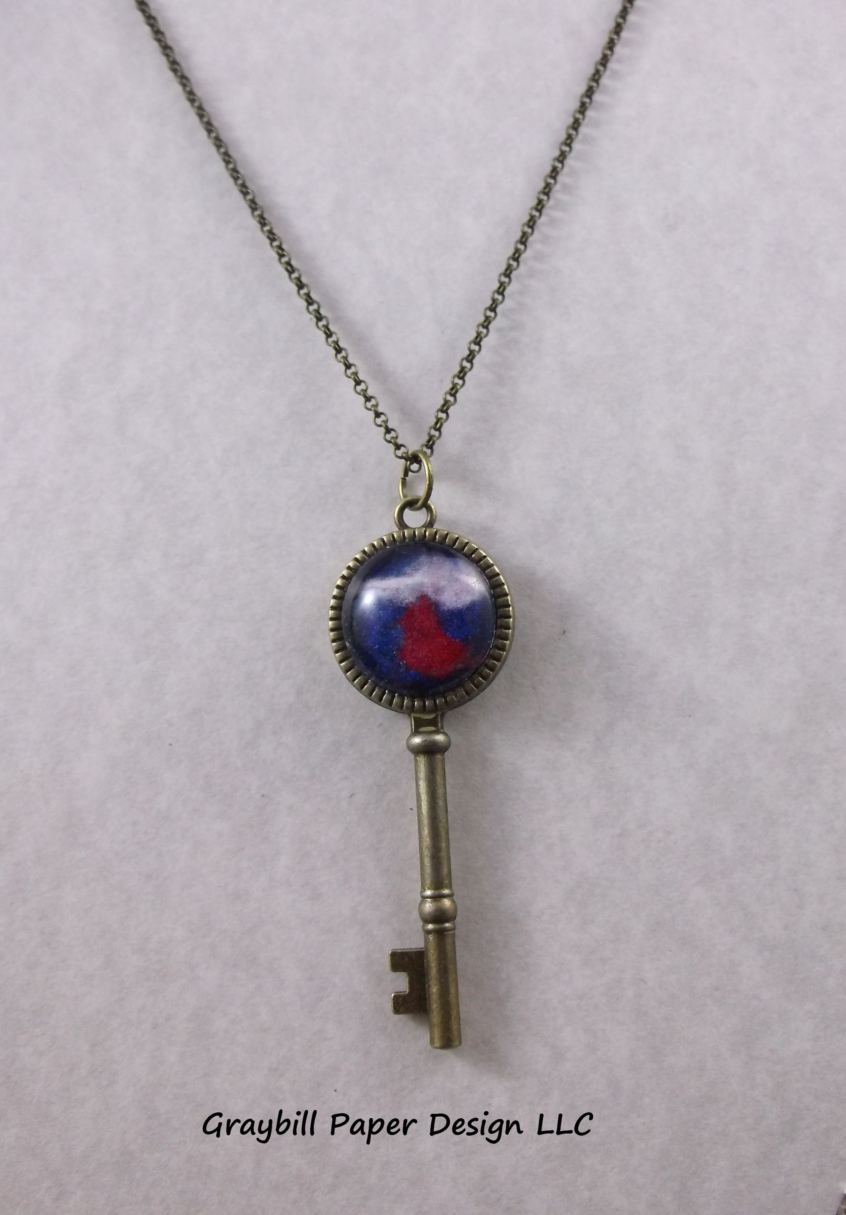 Antique Brass Key Pendant