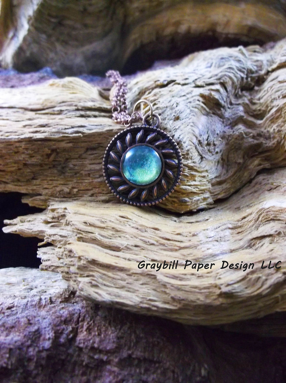 Thumbnail: Copper Spiral Circle Pendant