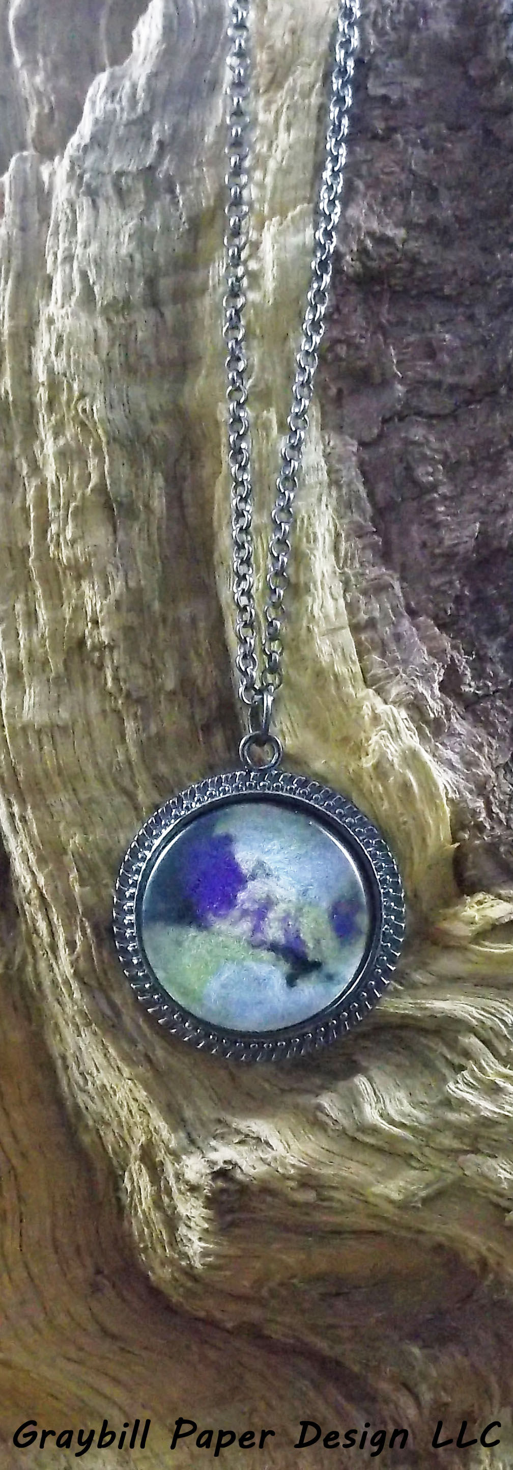 Gunmetal Large Medallion Pendant