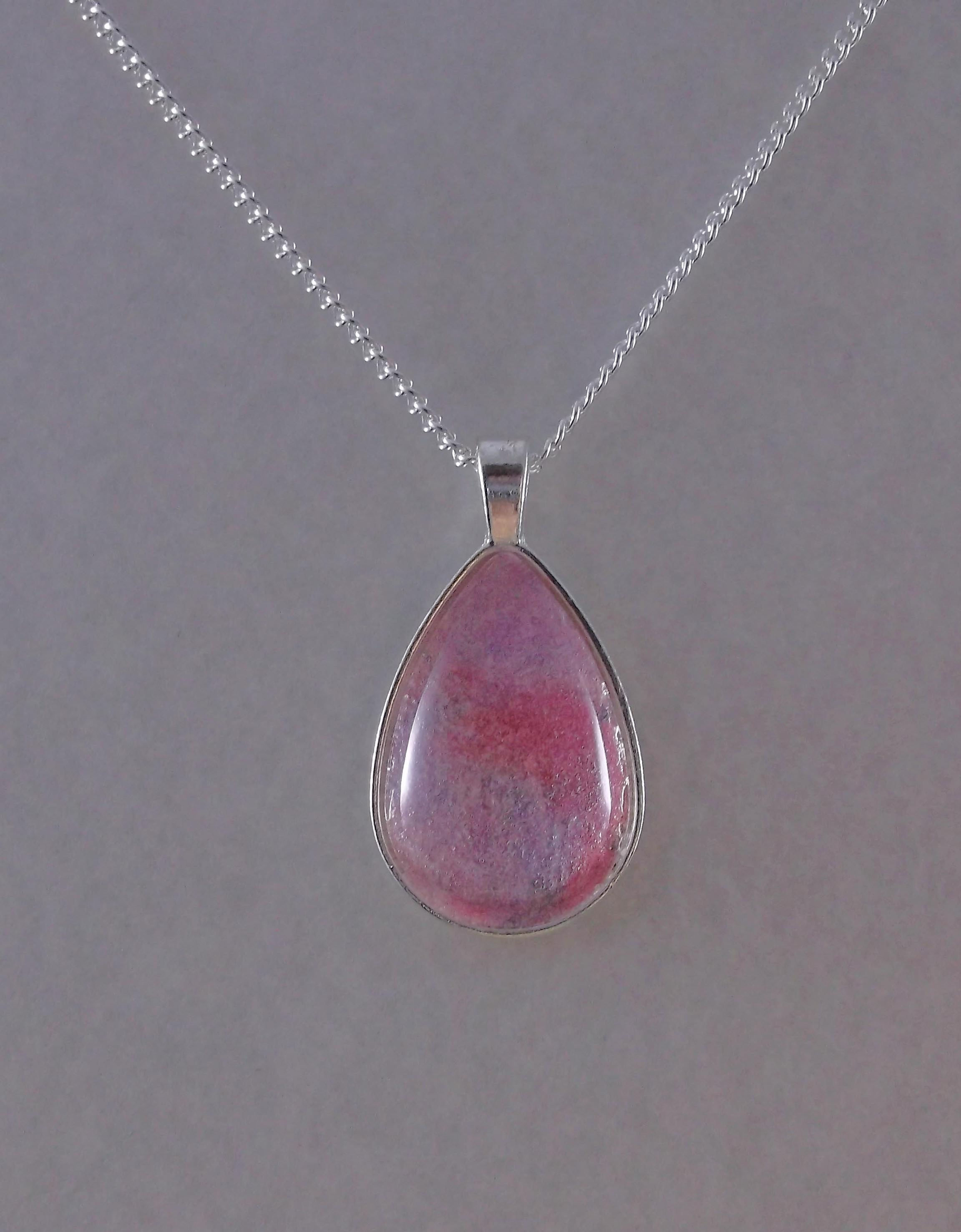 Pink Teardrop Pendant