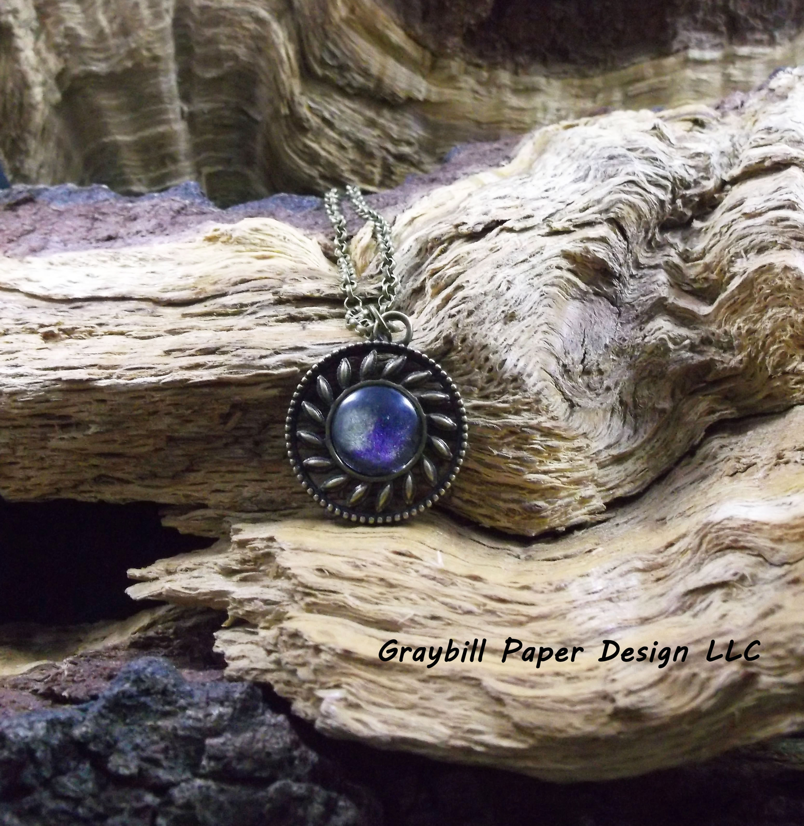 Brass Spiral Circle Pendant