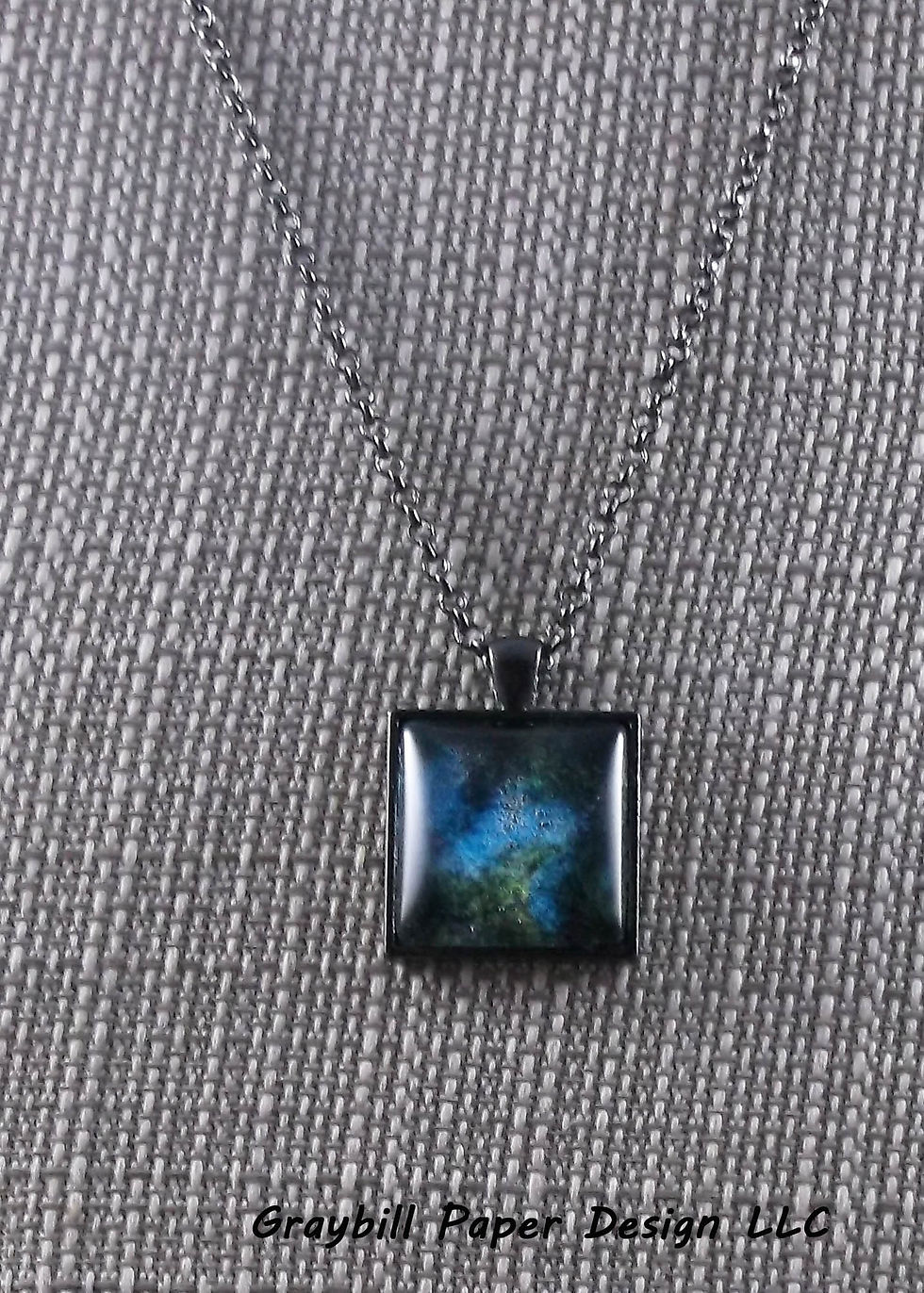 Thumbnail: Gunmetal Square Pendant