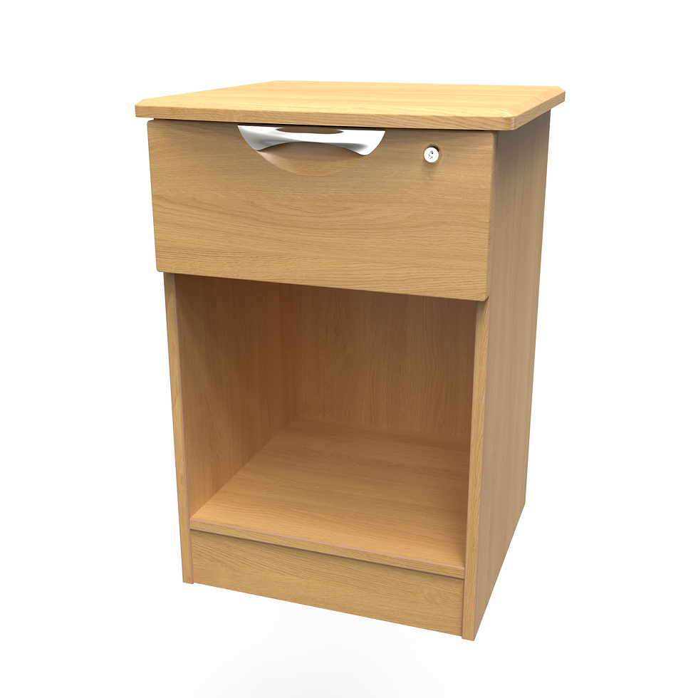 Thumbnail: 1-Drawer/open Bedside Cabinet with lock