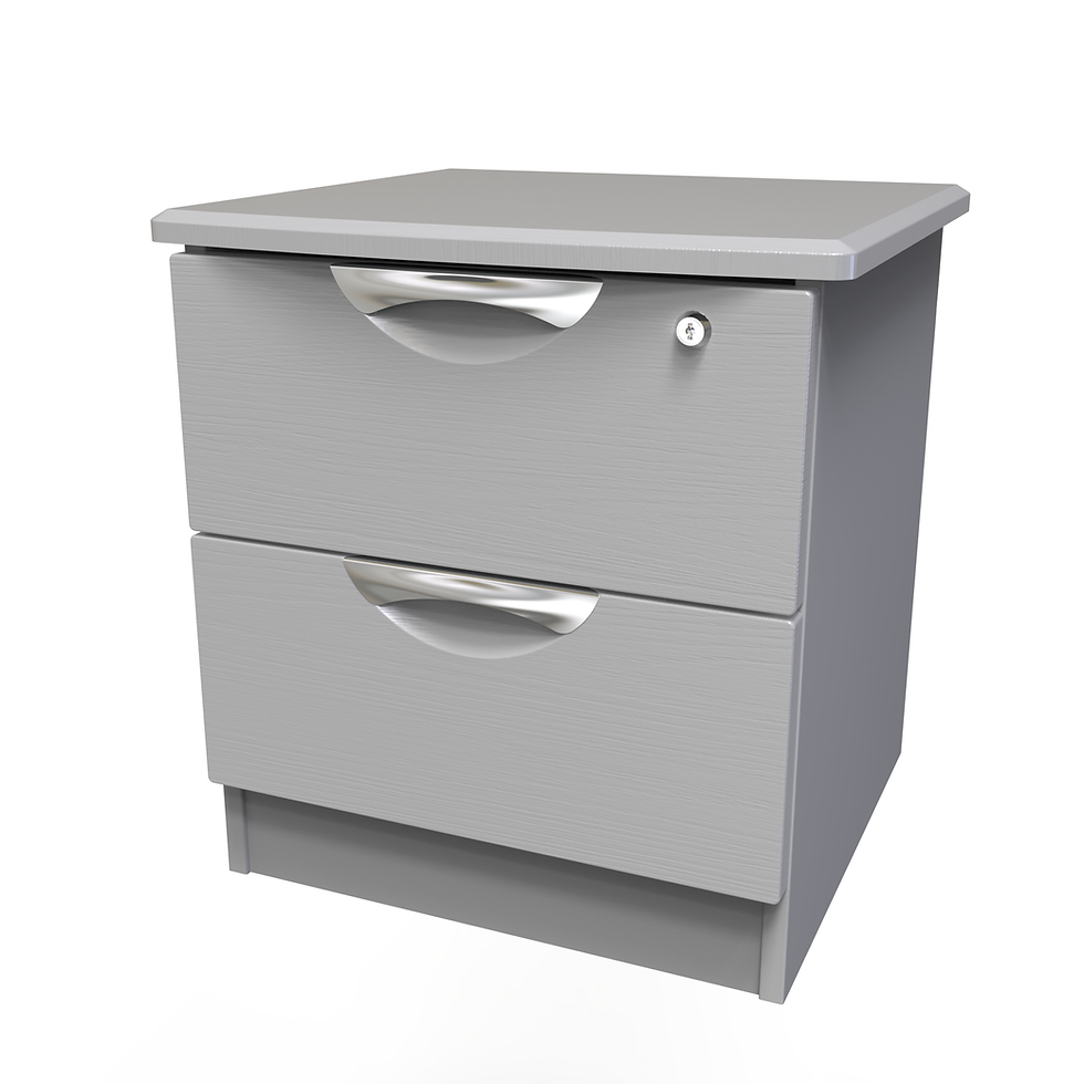 Thumbnail: 2-Drawer Bedside Cabinet with lock