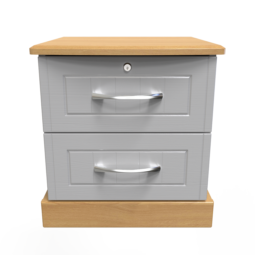 Thumbnail: 2-Drawer Bedside Cabinet with lock