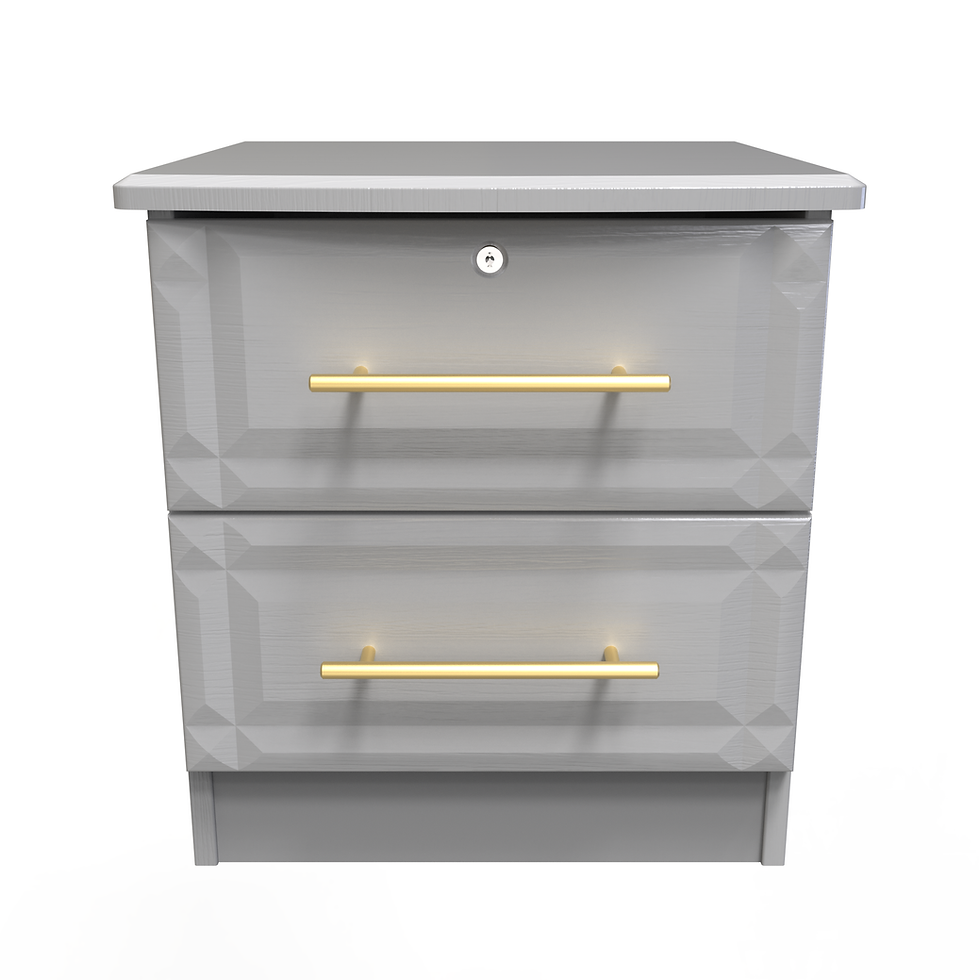 Thumbnail: 2-Drawer Bedside Cabinet with lock
