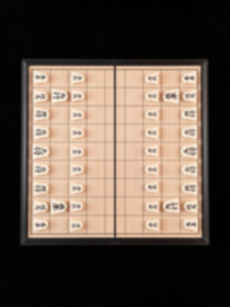 Magnetic, folding travel Japanese chess "Shogi" set