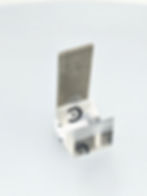 Thumbnail: Art Deco speckled stainless steel single-blade mini German cigar cutter