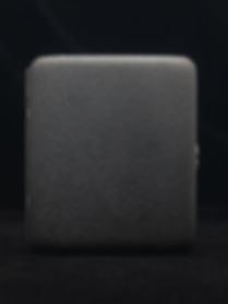 Crackling black matte cigarette case