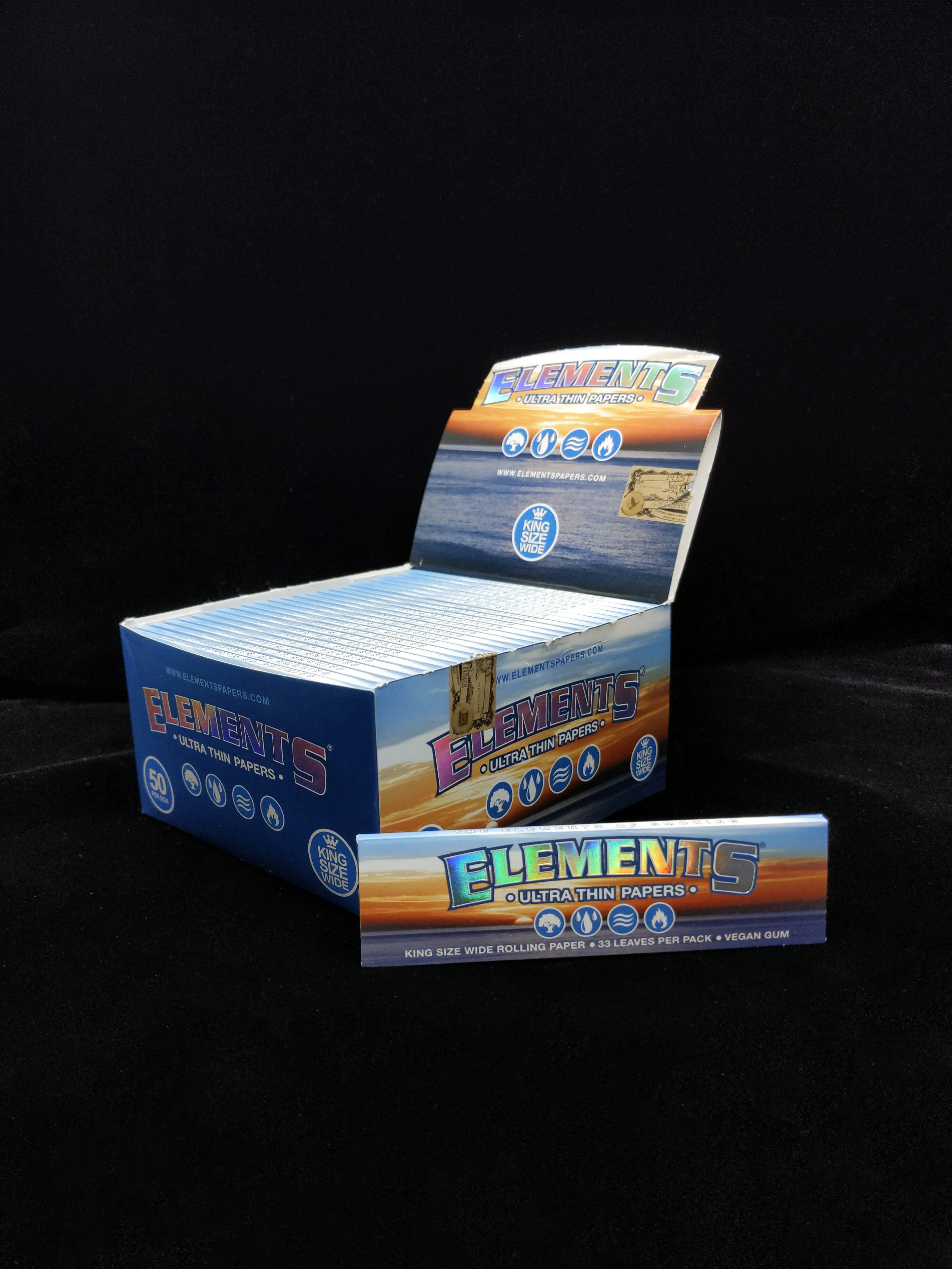 Elements King Size Wide Ultra-Thin Rice Rolling Papers