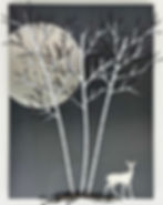 242 Fawn Silhouette - 13.5 x 18" - $425.00