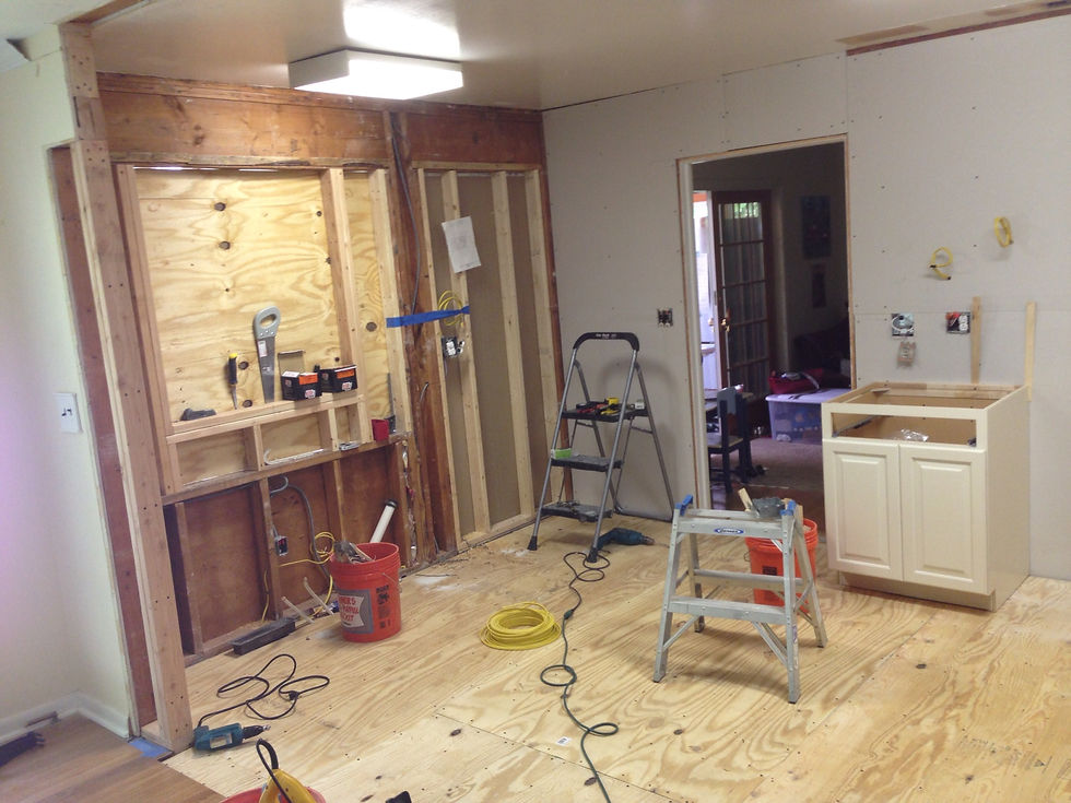 Kitchen Remodel Window Framing