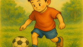 ボールを蹴る子供