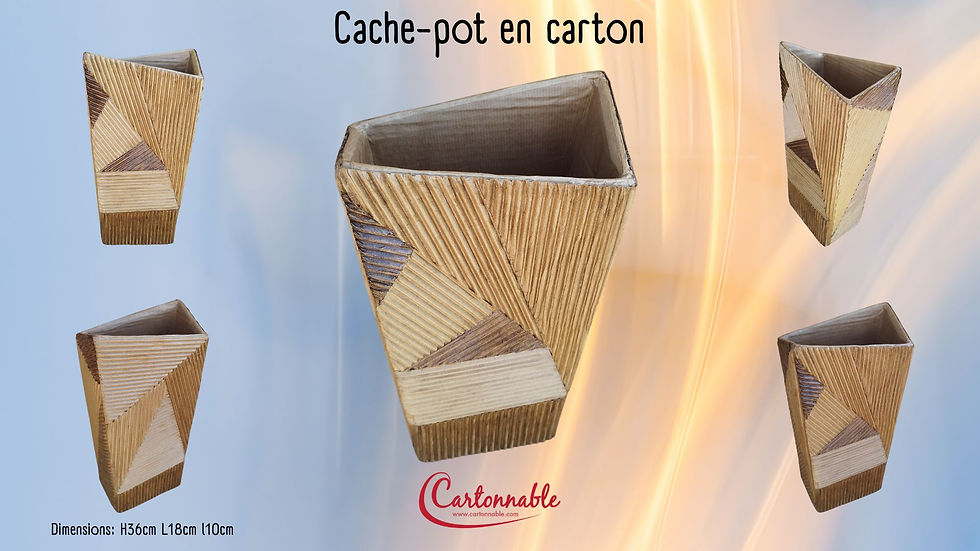 Cache-pot vase en carton