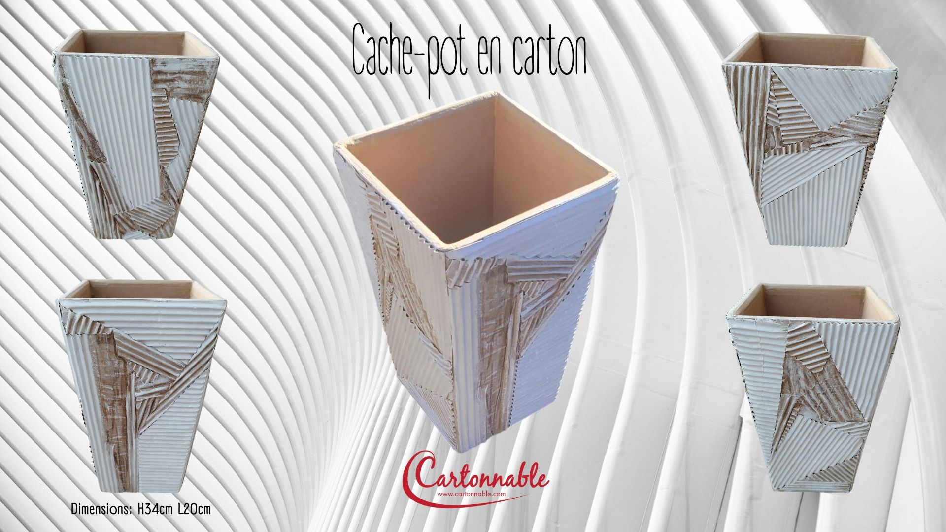 Cache-pot en carton