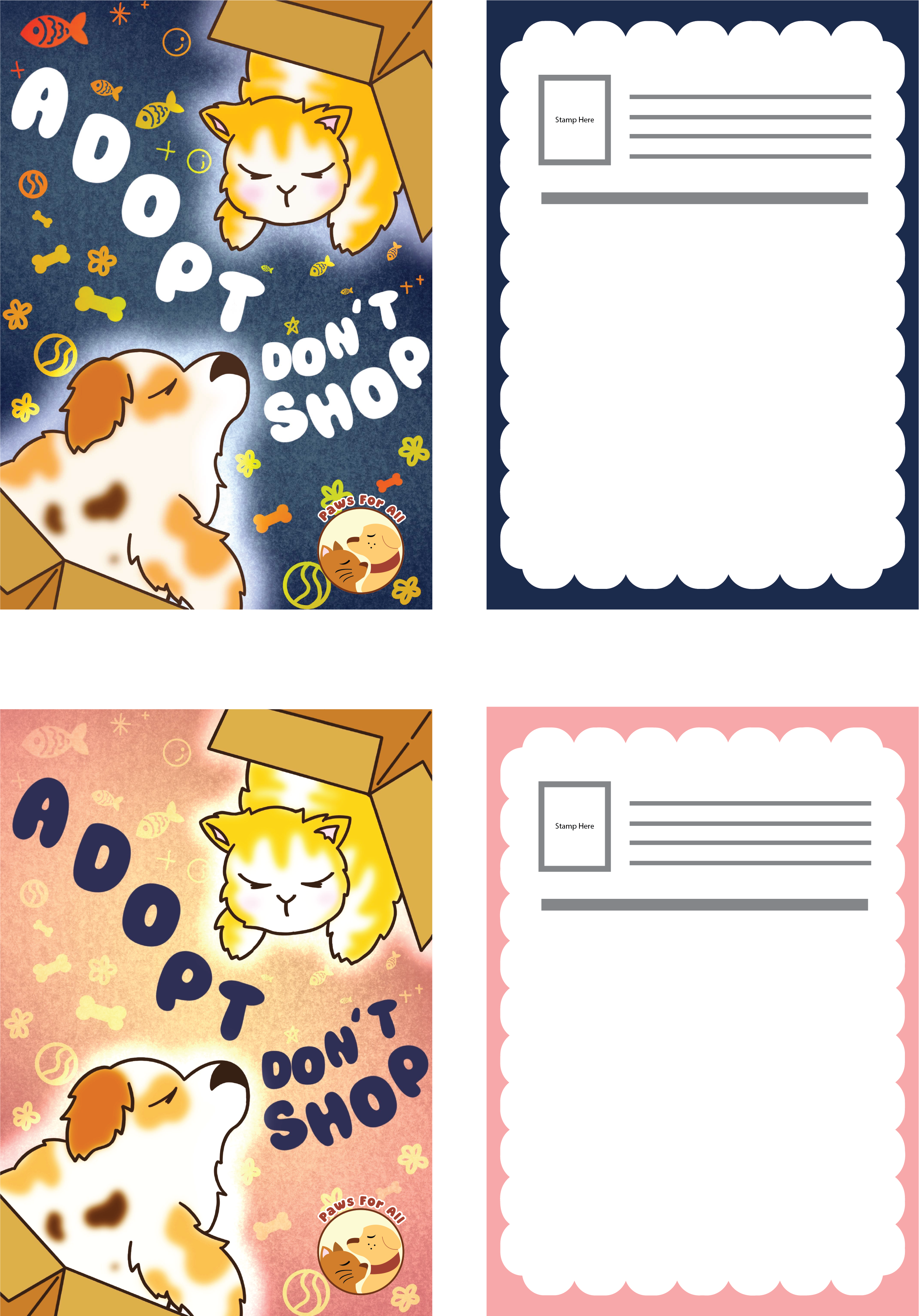 Adopt Don't Shop Postcard