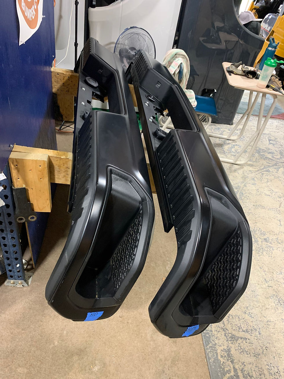 Thumbnail: 2020 to 2026 GMC Sierra Chevy Silverado rear bumper assembly flat black for HD