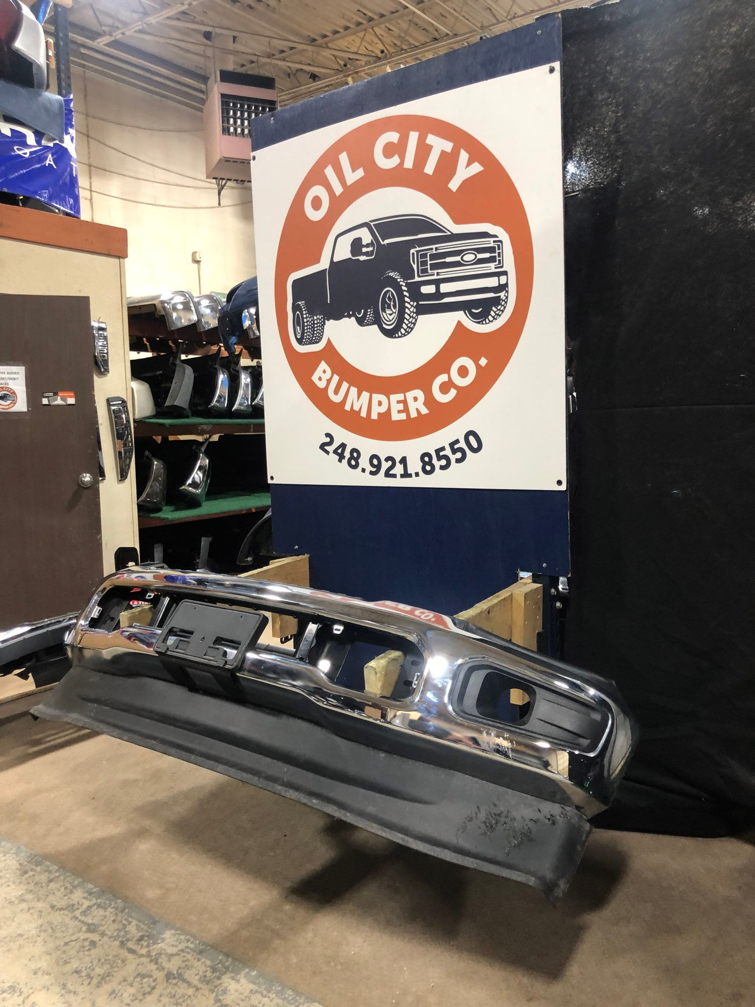 23-26 Ford f250 f350 chrome front bumper with fog holes OEM