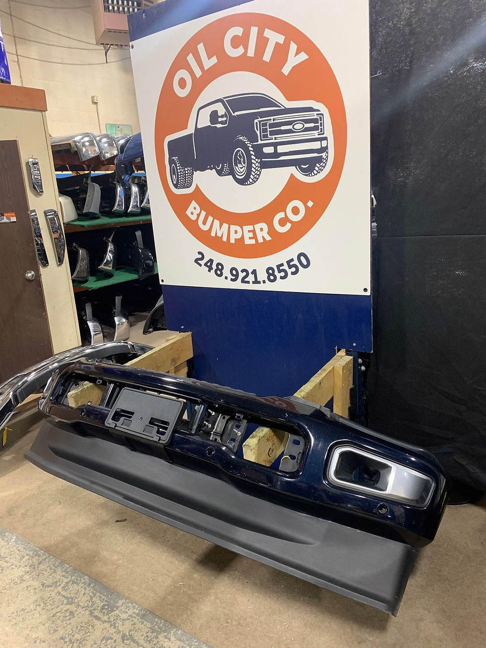 Antimatter Blue 2023-26 Ford F250 F350 front bumper OEM platinum limited
