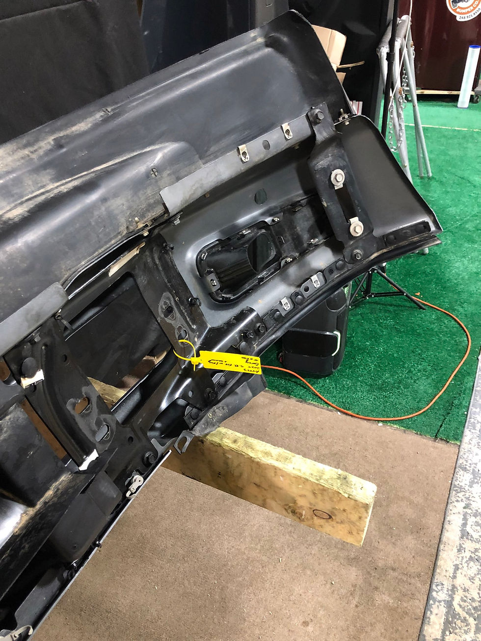 Thumbnail: Ford F250 F350 platinum limited Carbonized gray front bumper with sensor holes