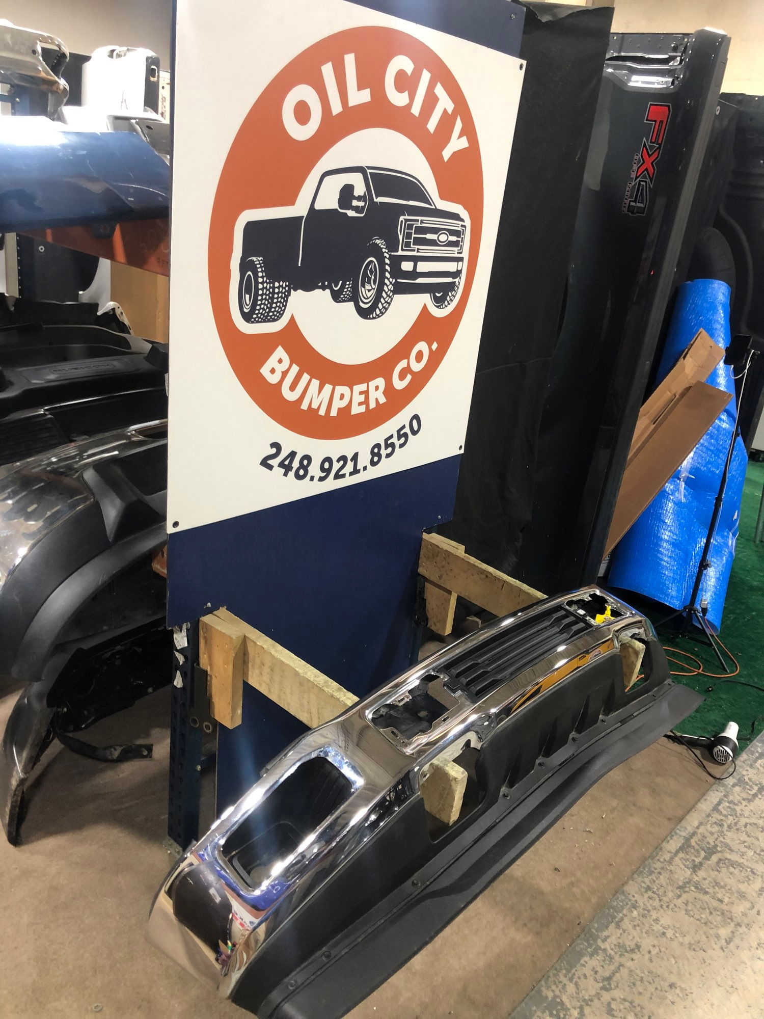 2018 2019 2020 Ford F150 chrome Oem front bumper w fog