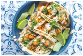 Roasted Cauliflower Tacos with Chipotle Cream