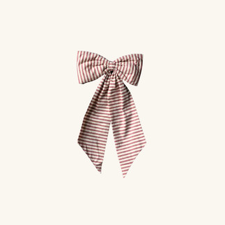 striped pink holiday bow decoration