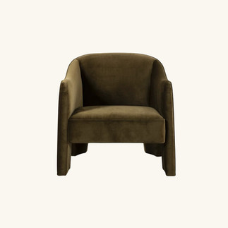 olive green armchair