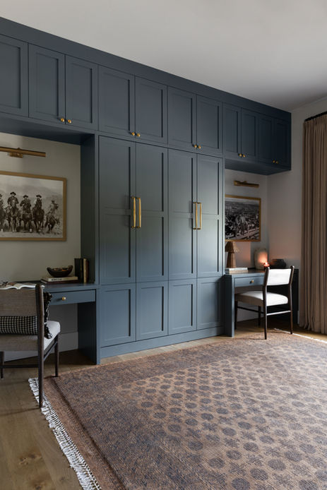 Guest bedroom with custom built-in Murphy bed