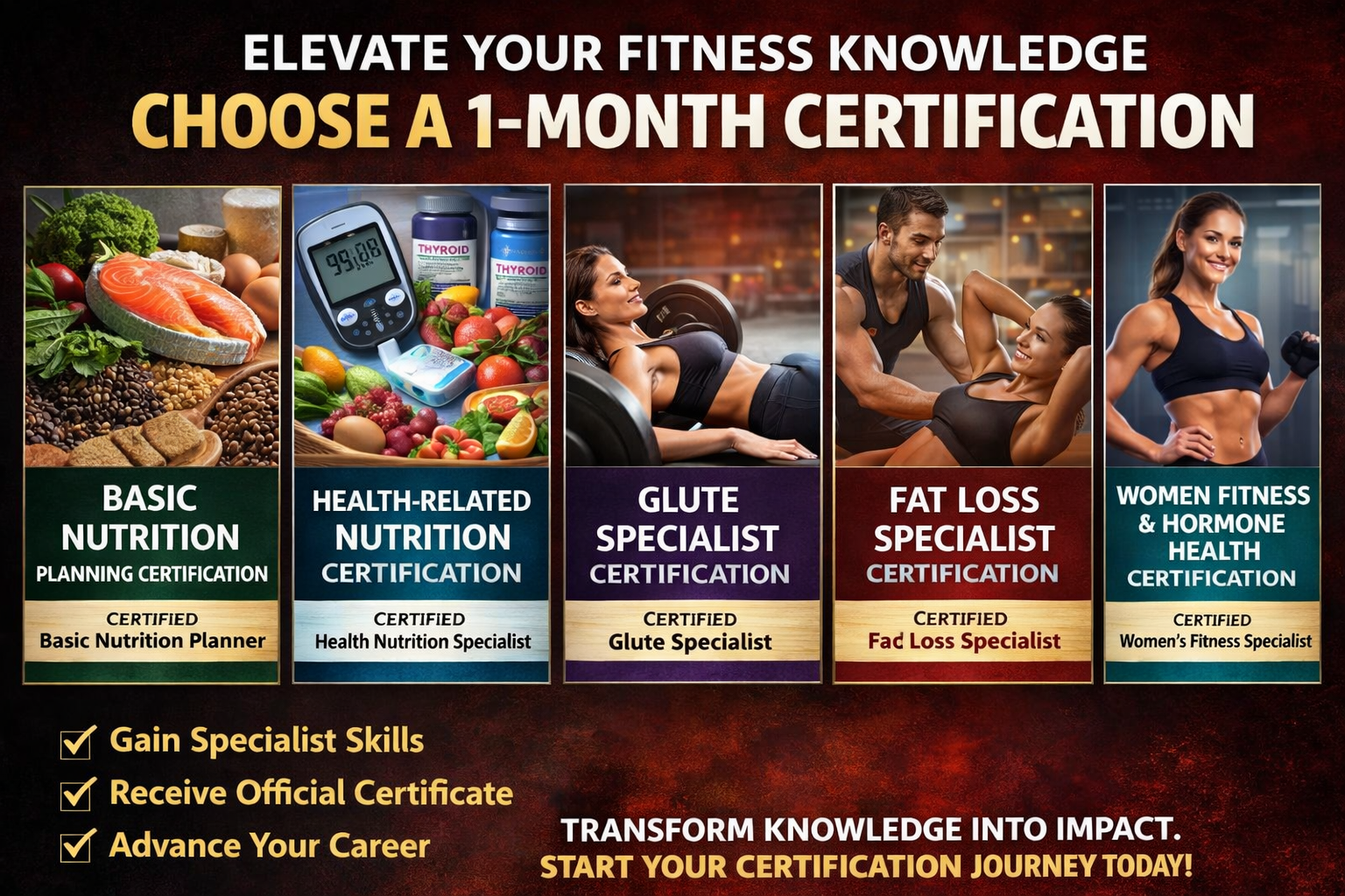 Certification courses-1 month