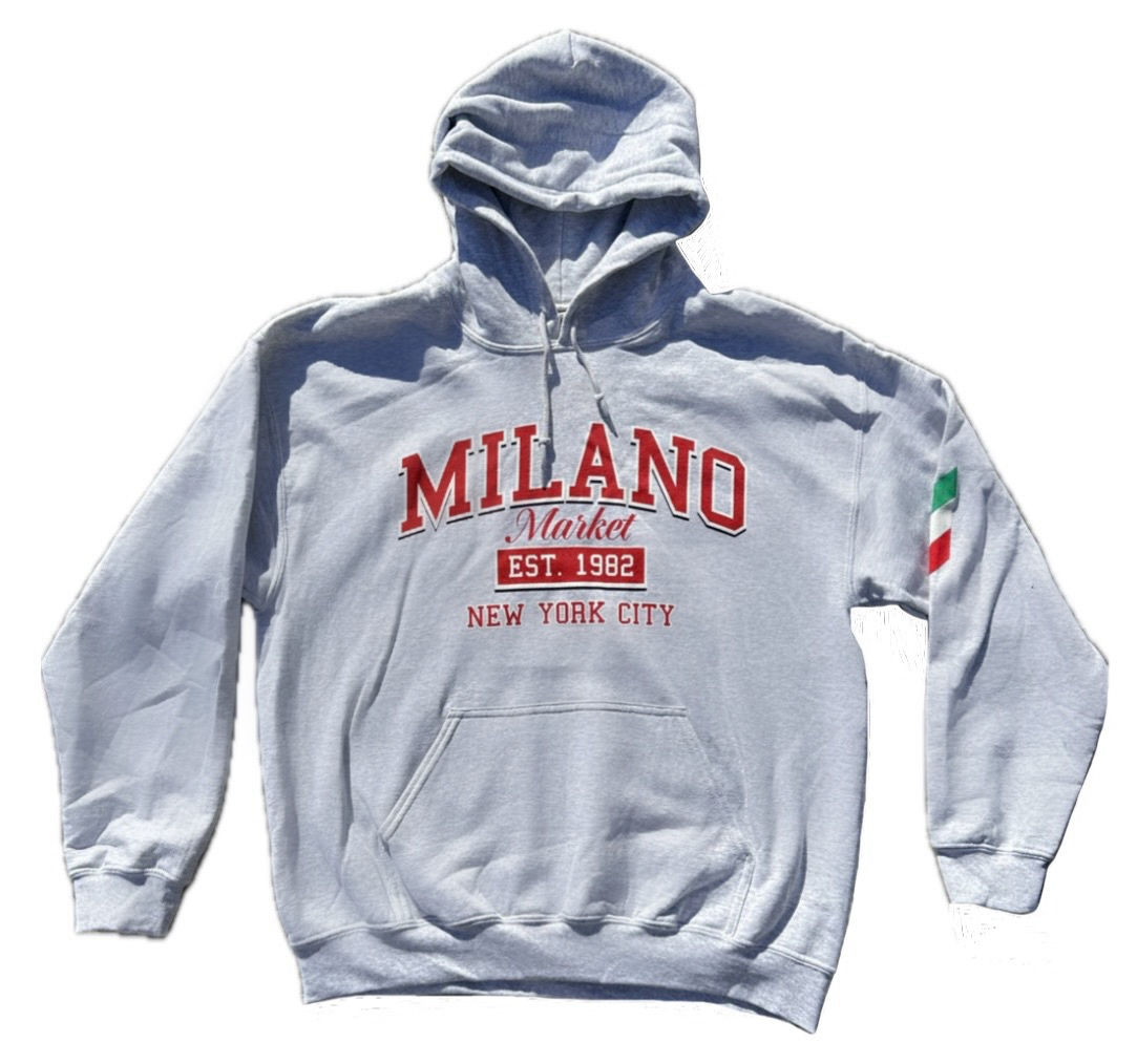 “Milano Market NYC” Hoodie in Gray