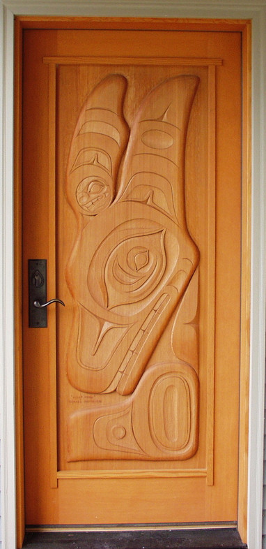 Killer Whale Carved Door