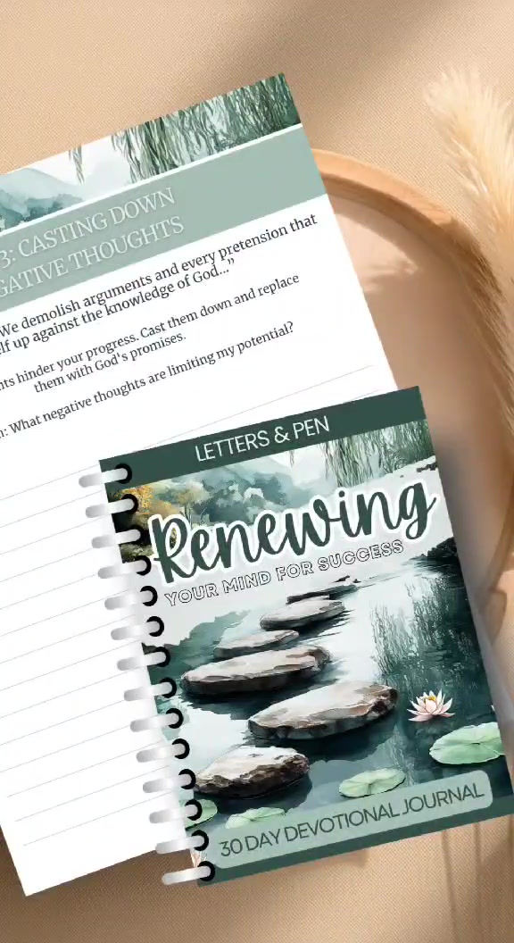 Thumbnail: 30-Day Renewed Mind Devotional Journal | Christian Journal with Bible Verse