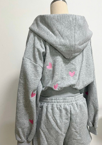 Sweetheart Grey Zip-up | KMV The Label
