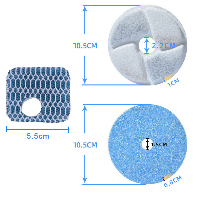 Thumbnail: Square Carbon & Resin Water Fountain Filters for Cat Dispenser (4 Pack)